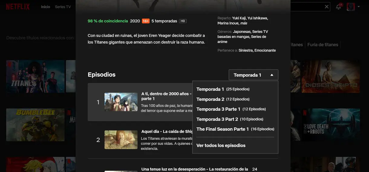 titanes temporadas