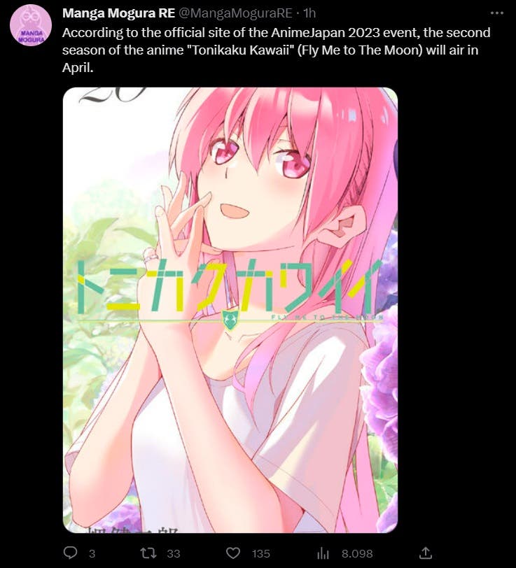 Tonikaku Kawaii confirma su segunda temporada de anime con Crunchyroll