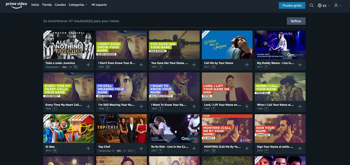 your name prime video