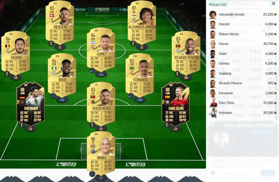 FIFA 23 Ultimate Team SBC Fábio Vieira Future Stars