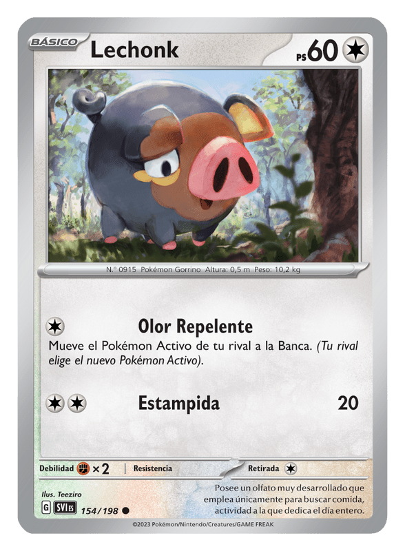 carta Lechonk JCC Pokemon