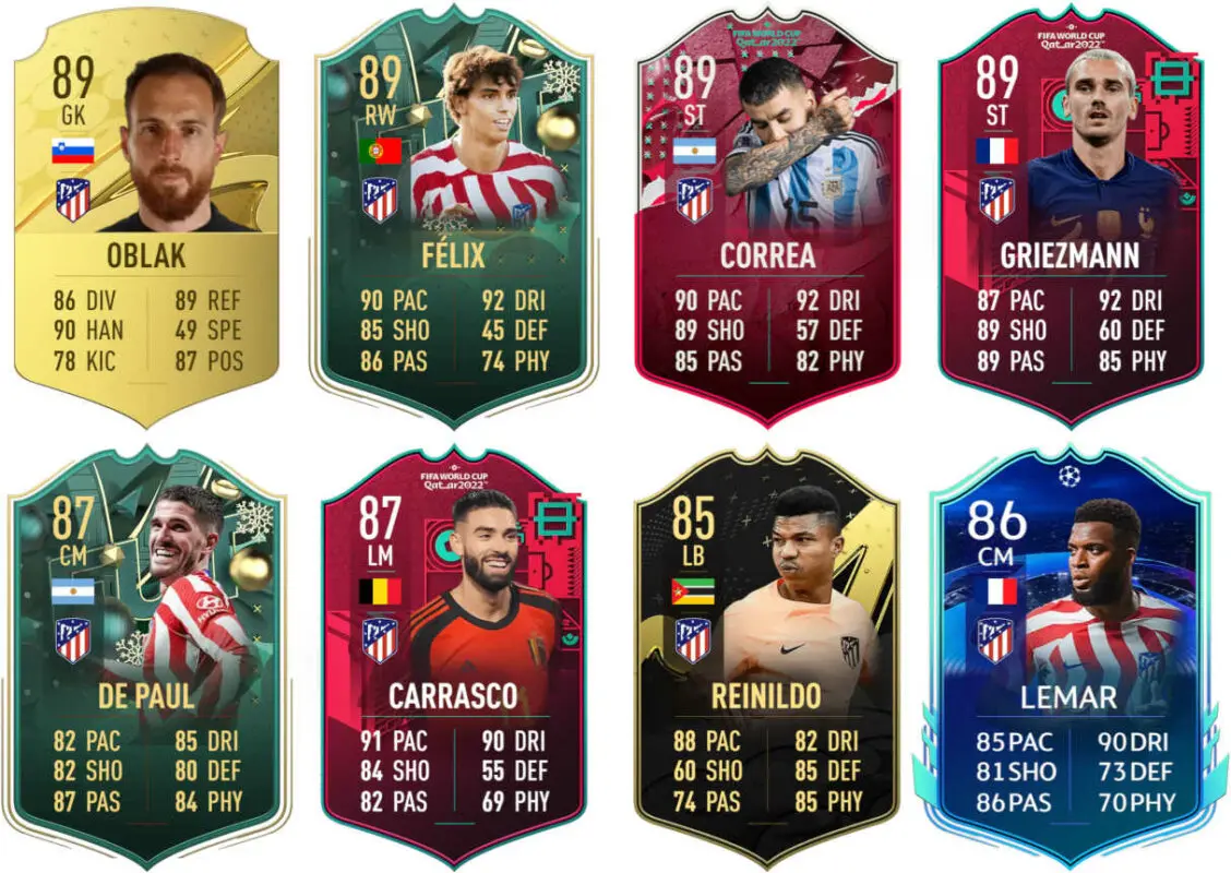 Principales versiones especiales Atlético de Madrid FIFA 23 Ultimate Team