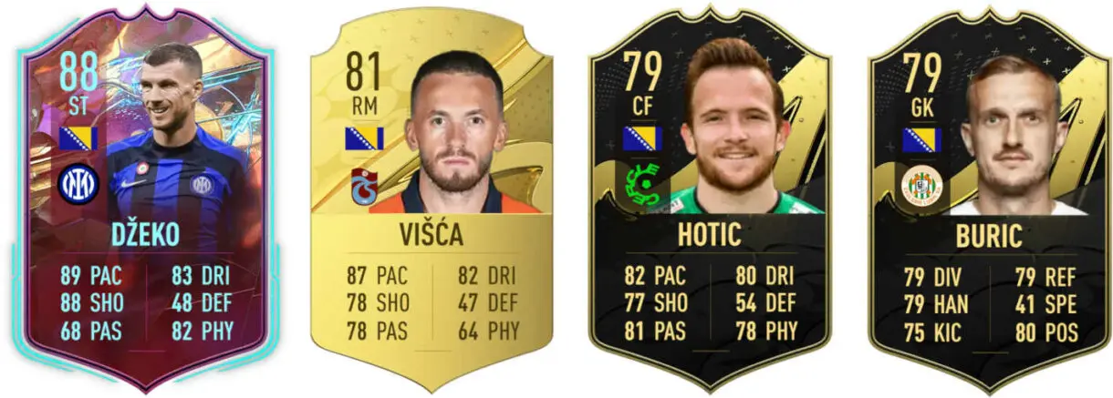 Principales jugadores Bosnia y Herzegovina FIFA 23 Ultimate Team