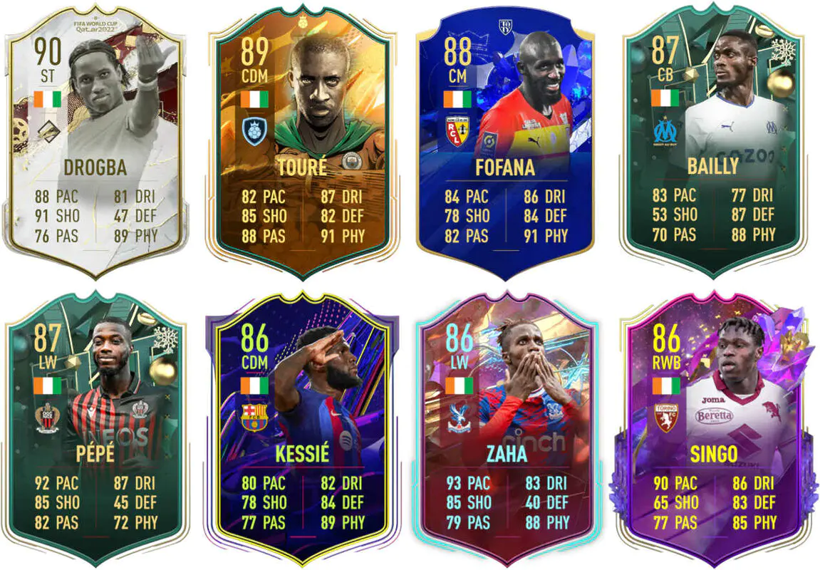 Cartas competitivas Costa de Marfil FIFA 23 Ultimate Team