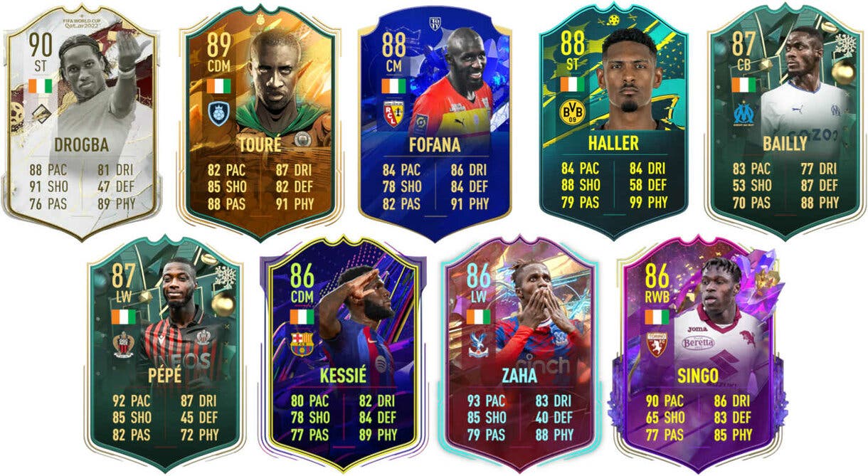 Principales versiones especiales de Costa de Marfil FIFA 23 Ultimate Team