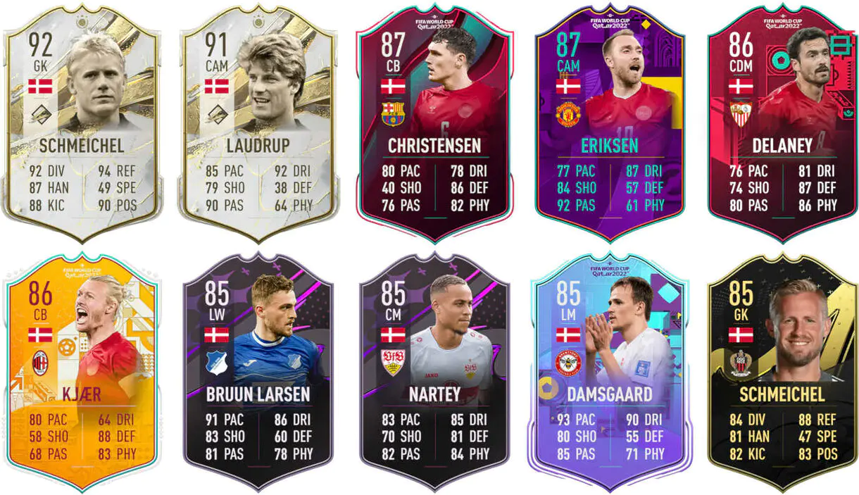Principales cartas decentes Dinamarca FIFA 23 Ultimate Team