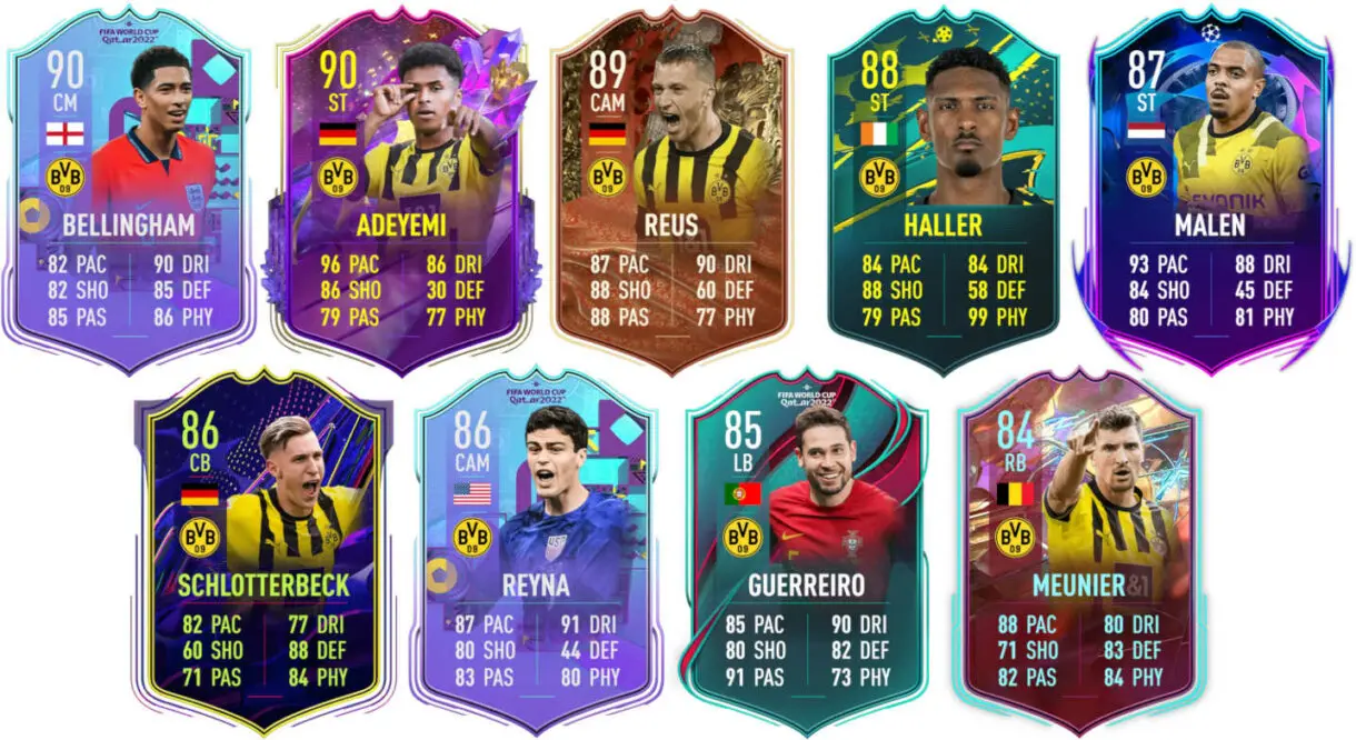 Principales cartas Borussia Dortmund FIFA 23 Ultimate Team