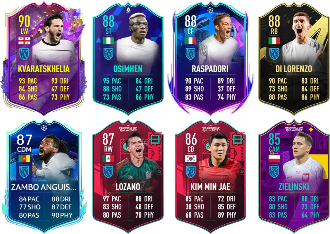 Principales versiones especiales Napoli FIFA 23 Ultimate Team