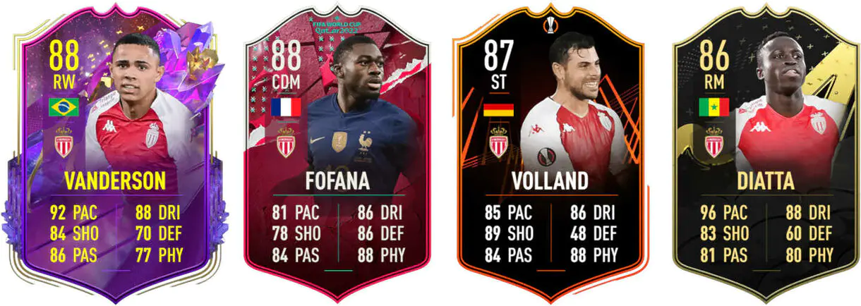 Muchas de las principales versiones especiales del Monaco en FIFA 23 Ultimate Team