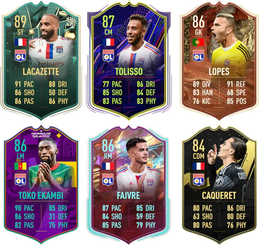 Versiones especiales competitivas o usables del Olympique de Lyon FIFA 23 Ultimate Team