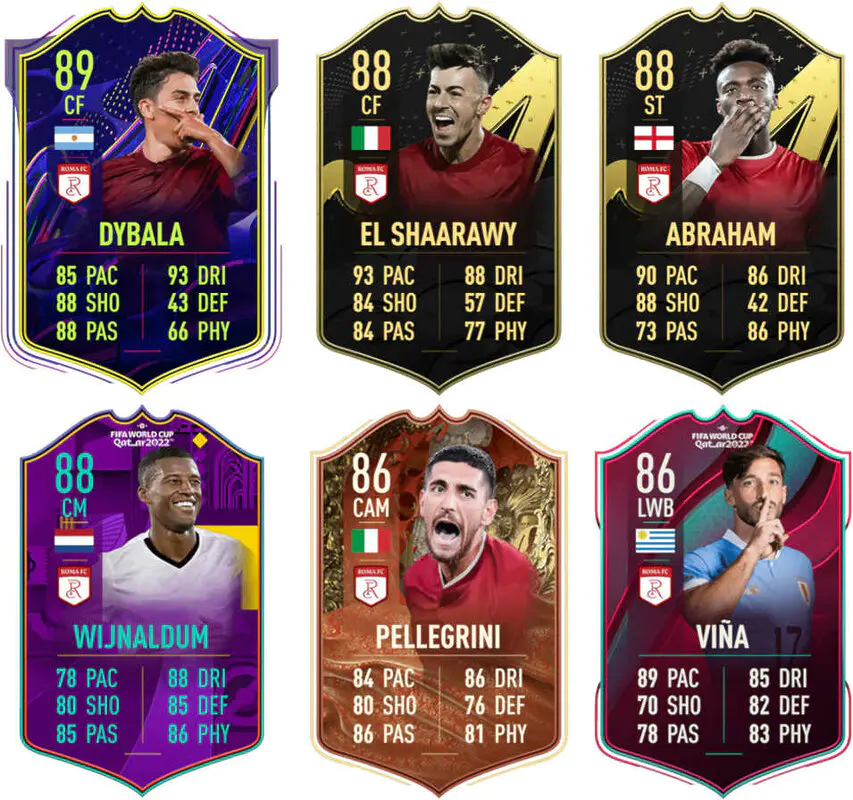 Principales versiones especiales Roma FIFA 23 Ultimate Team