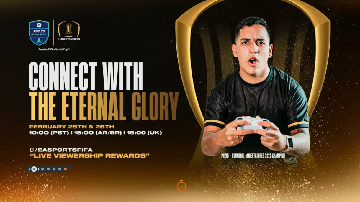 Pantalla de carga FIFA 23 Ultimate Team anunciando la CONMEBOL eLibertadores