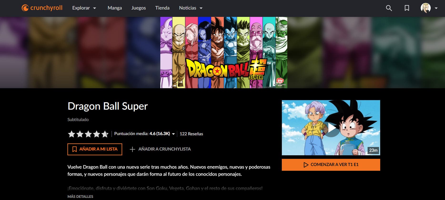 Dragon Ball Super en Español - Crunchyroll