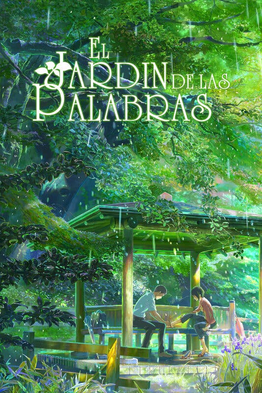 El jardin de las palabras Makoto Shinkai poster