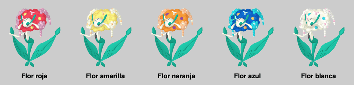 Florges Pokemon colores