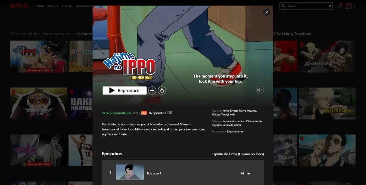 haijime 76 episodios netfdix
