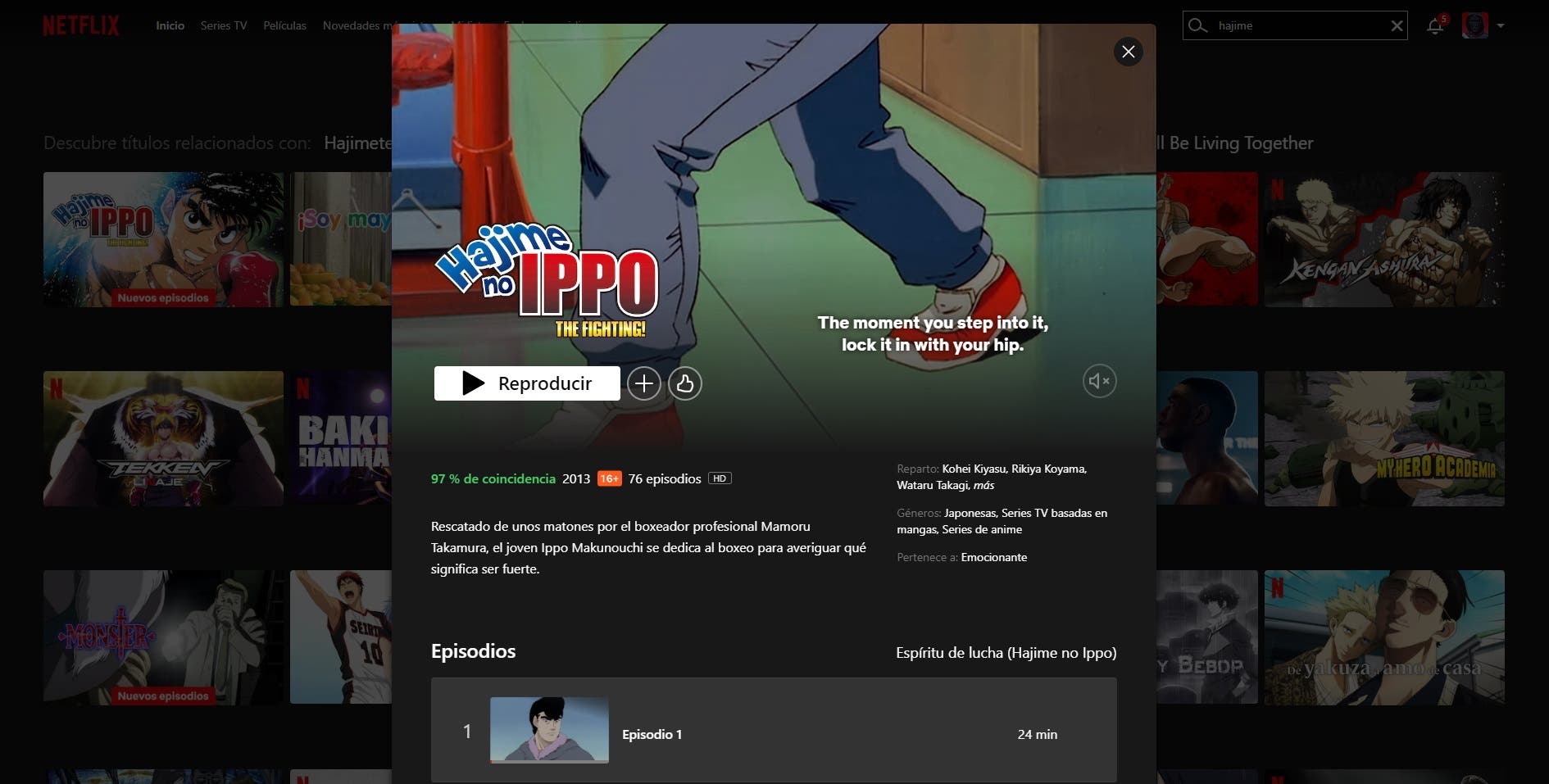 Pra galera que tem netflix e nunca assistiu Hajime no Ippo, a