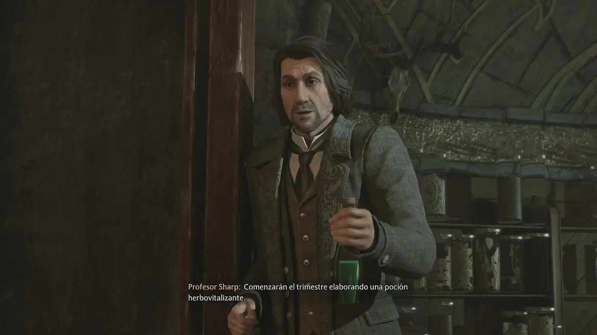 El profesor Sharp nos enseñará a usar el sistema de pociones