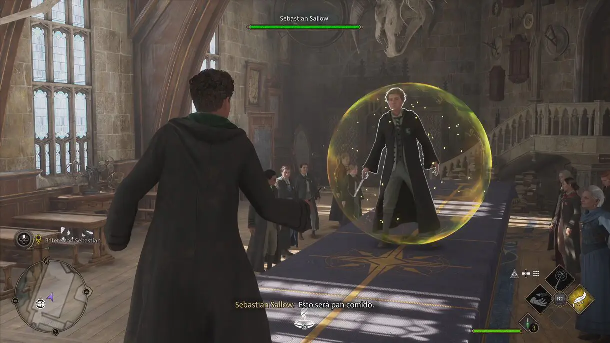 Utiliza Levioso para romper la defensa de Sebastian