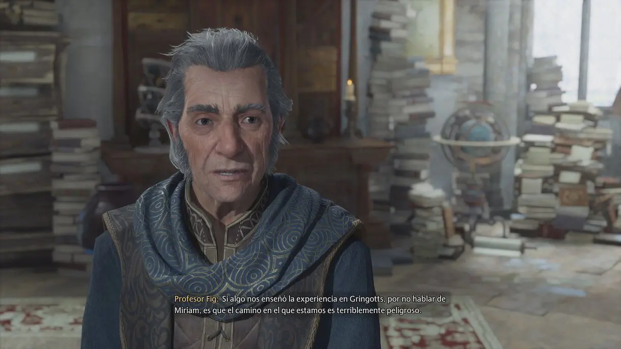 El profesor Fig es uno de los personajes principales de Hogwarts Legacy