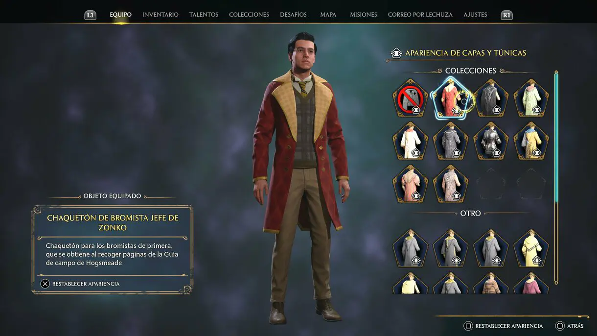 Chaquetón de bromista jefe de Zonko de Hogwarts Legacy