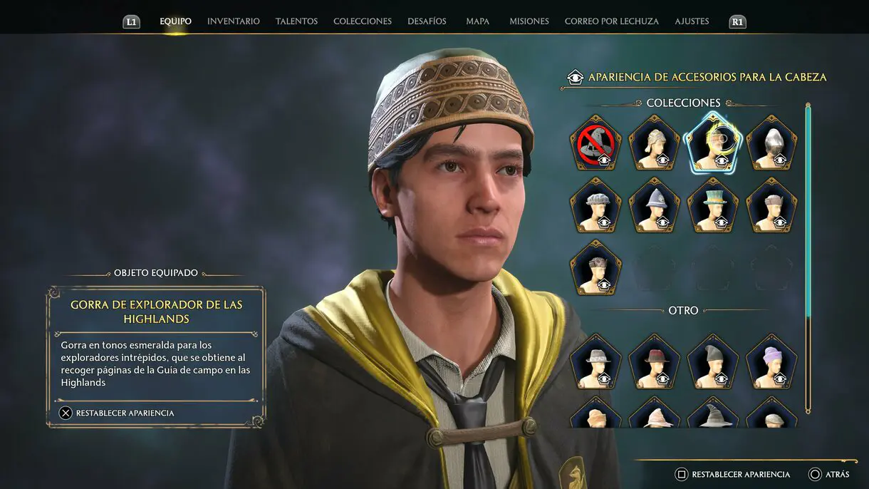 Gorra de explorador de las Higlands de Hogwarts Legacy