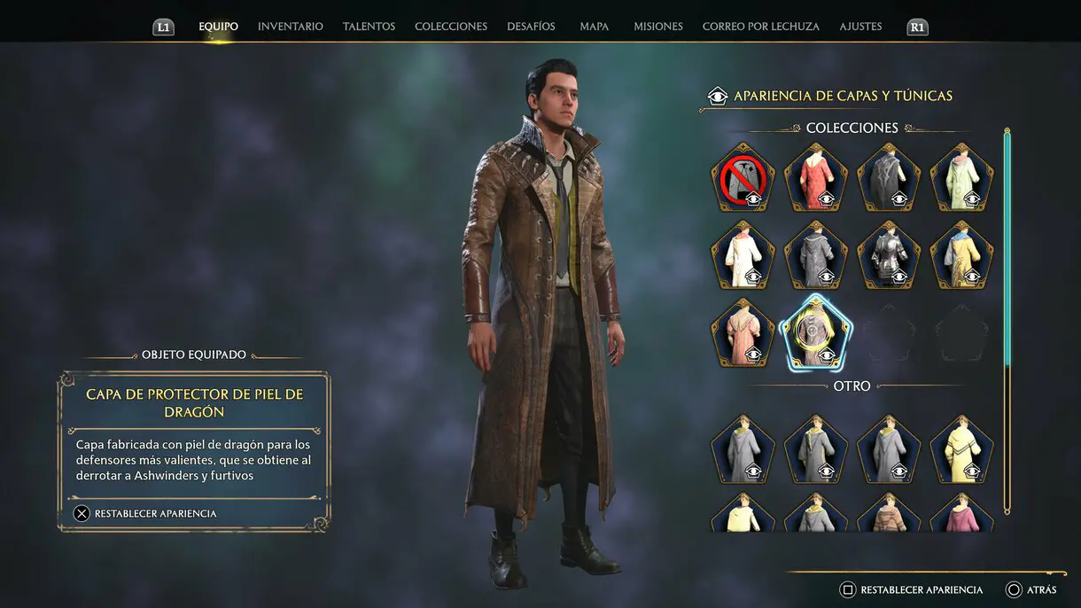 Capa de protector de piel de dragón de Hogwarts Legacy