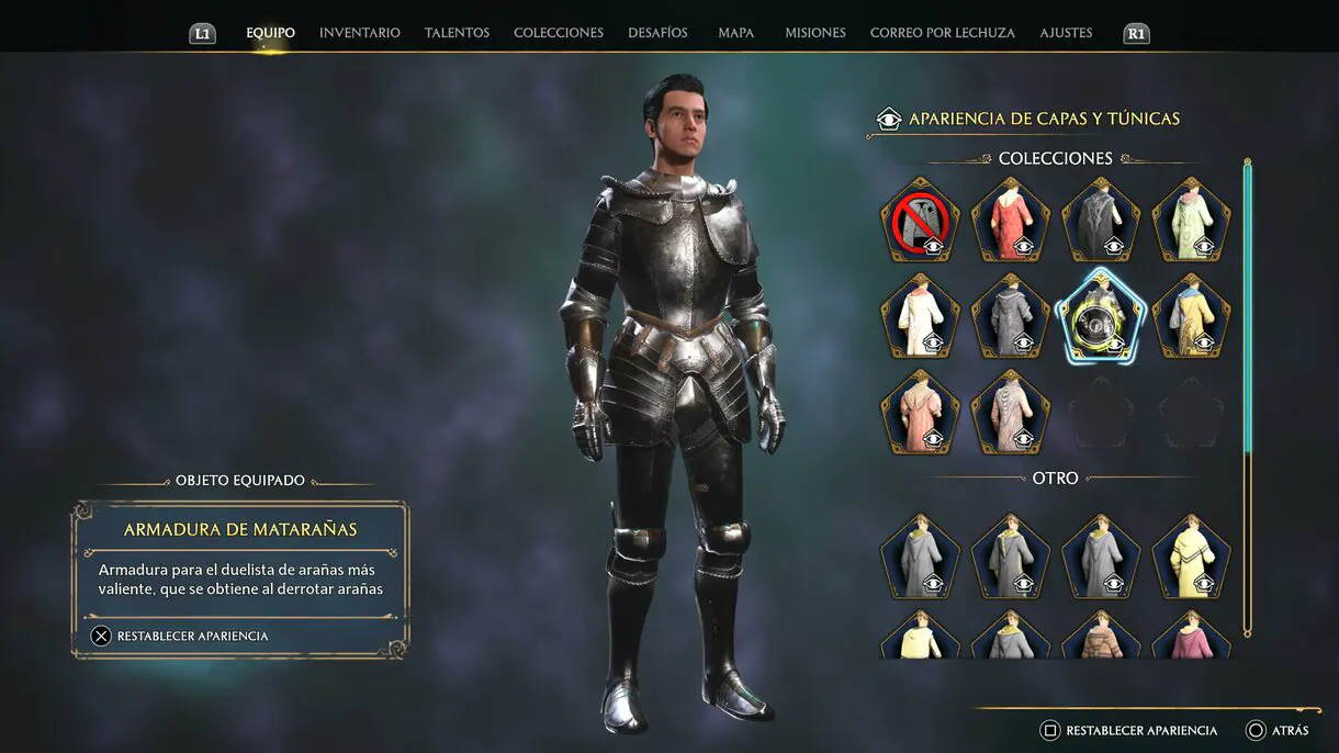 Armadura de matarañas de Hogwarts Legacy