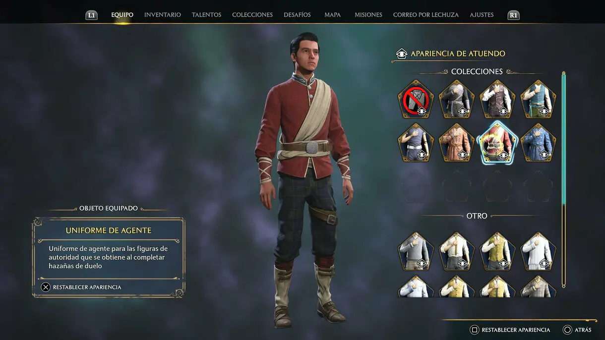 Uniforme de agente de Hogwarts Legacy