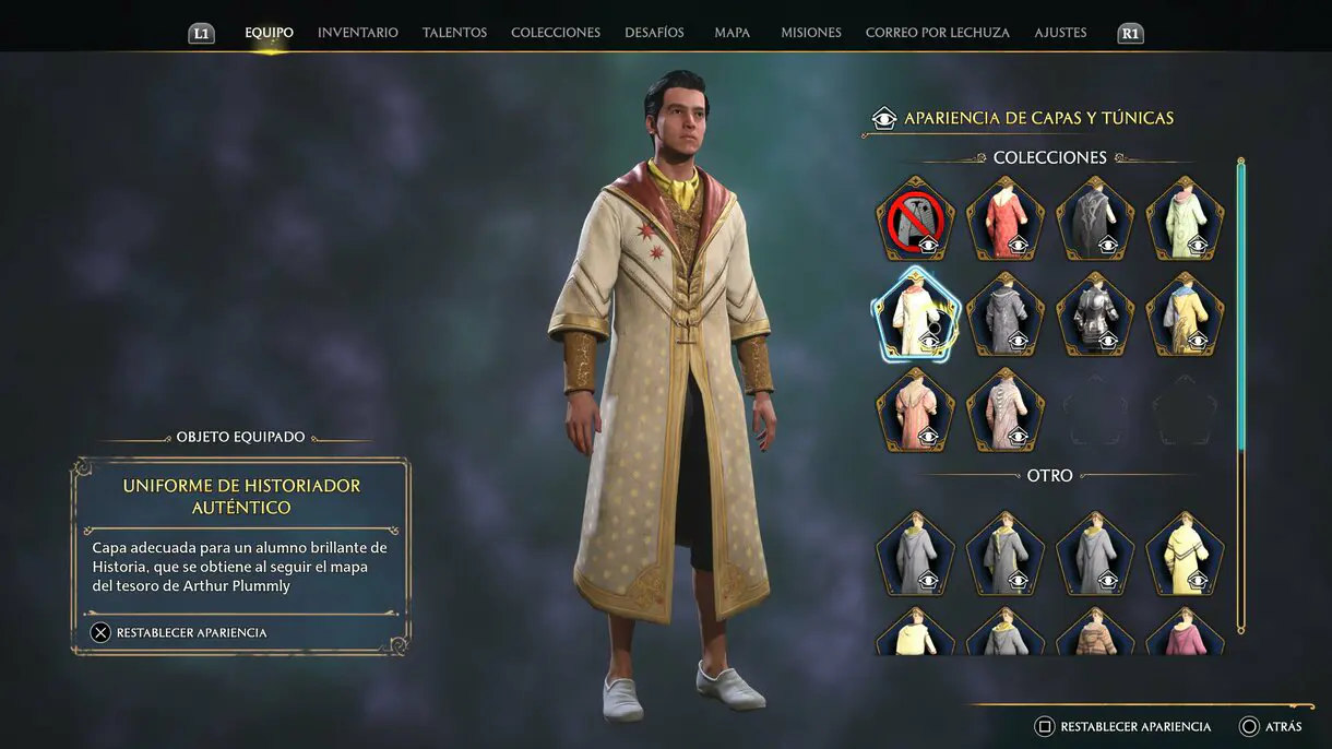 Uniforme de historiador auténtico