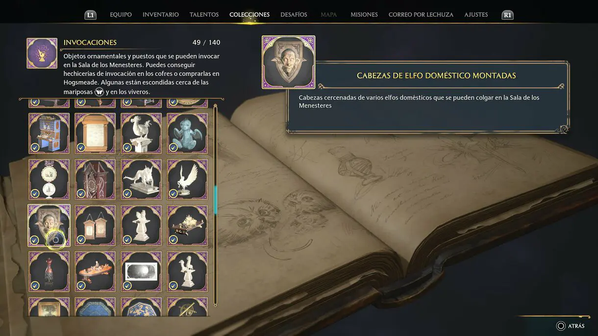 Cabezas de elfo doméstico montadas