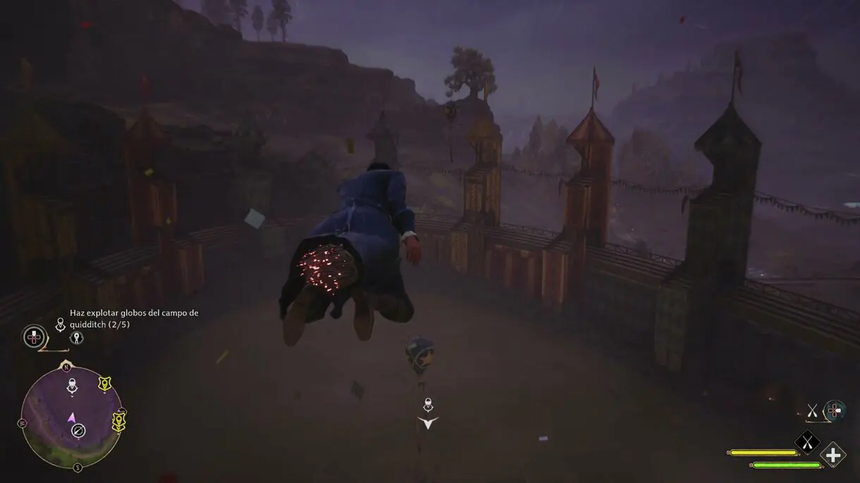 Globos en el campo de Quidditch