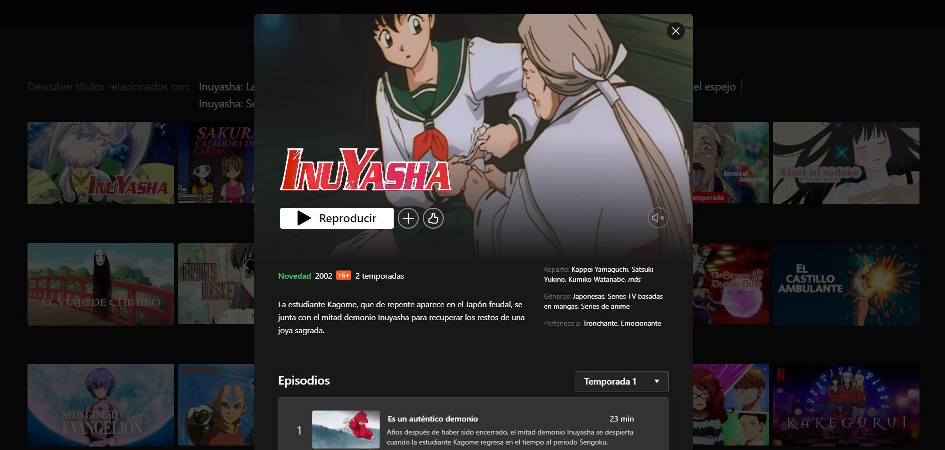 Cuándo sale Inuyasha en Netflix? Todas las temporadas en español