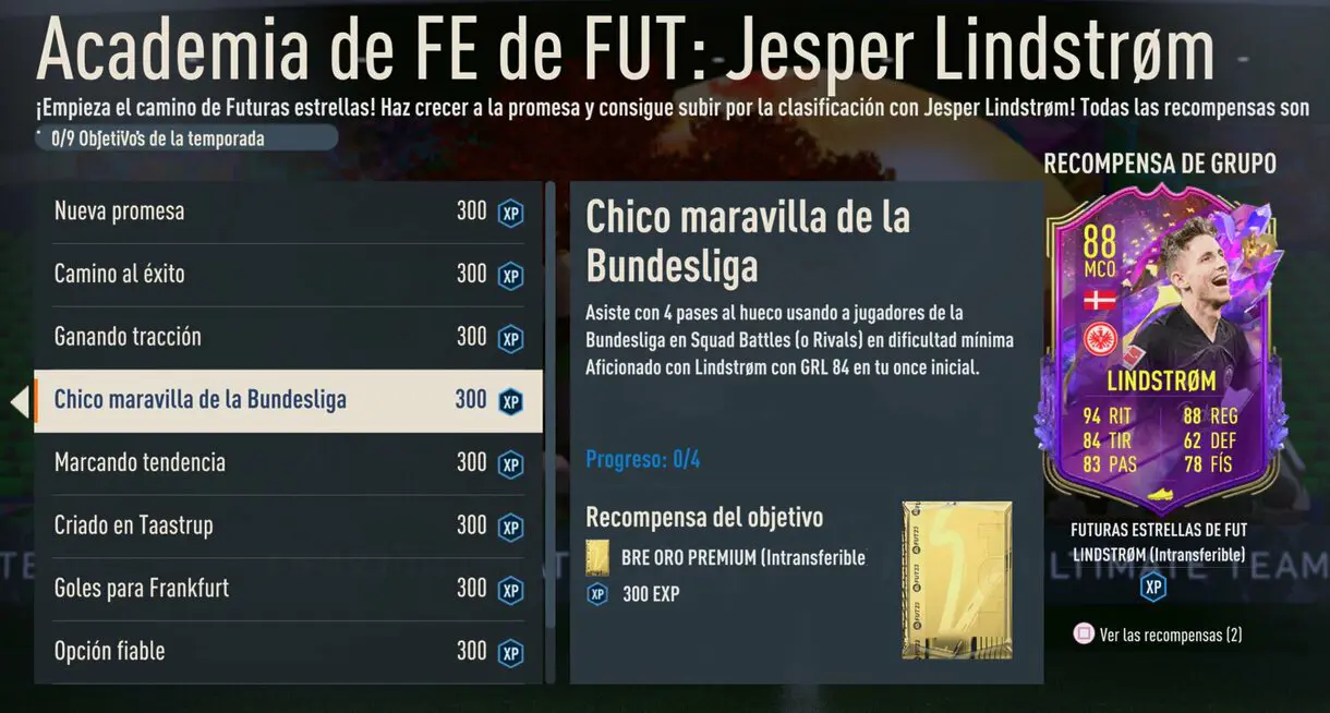 Objetivos Lindstrom Future Stars FIFA 23 Ultimate Team