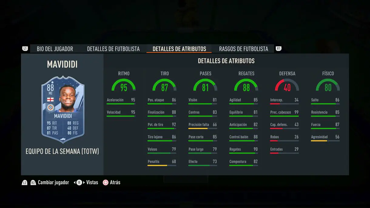 Stats in game Mavididi IF FIFA 23 Ultimate Team
