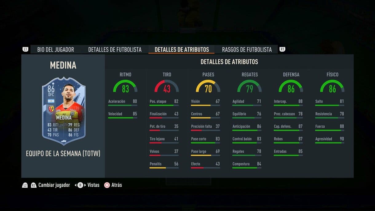 Stats in game Medina IF FIFA 23 Ultimate Team