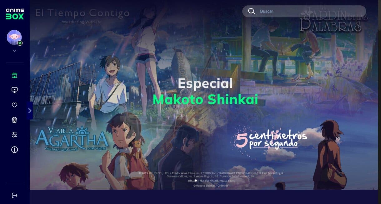 peliculas Makoto Shinkai en AnimeBox