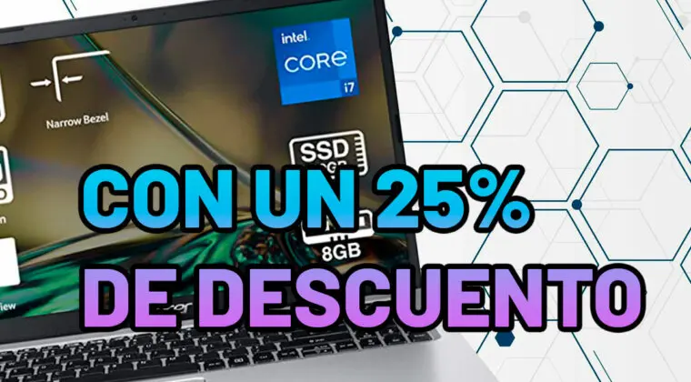 Imagen de Consigue este portátil Acer en Amazon con hasta un 25% de descuento