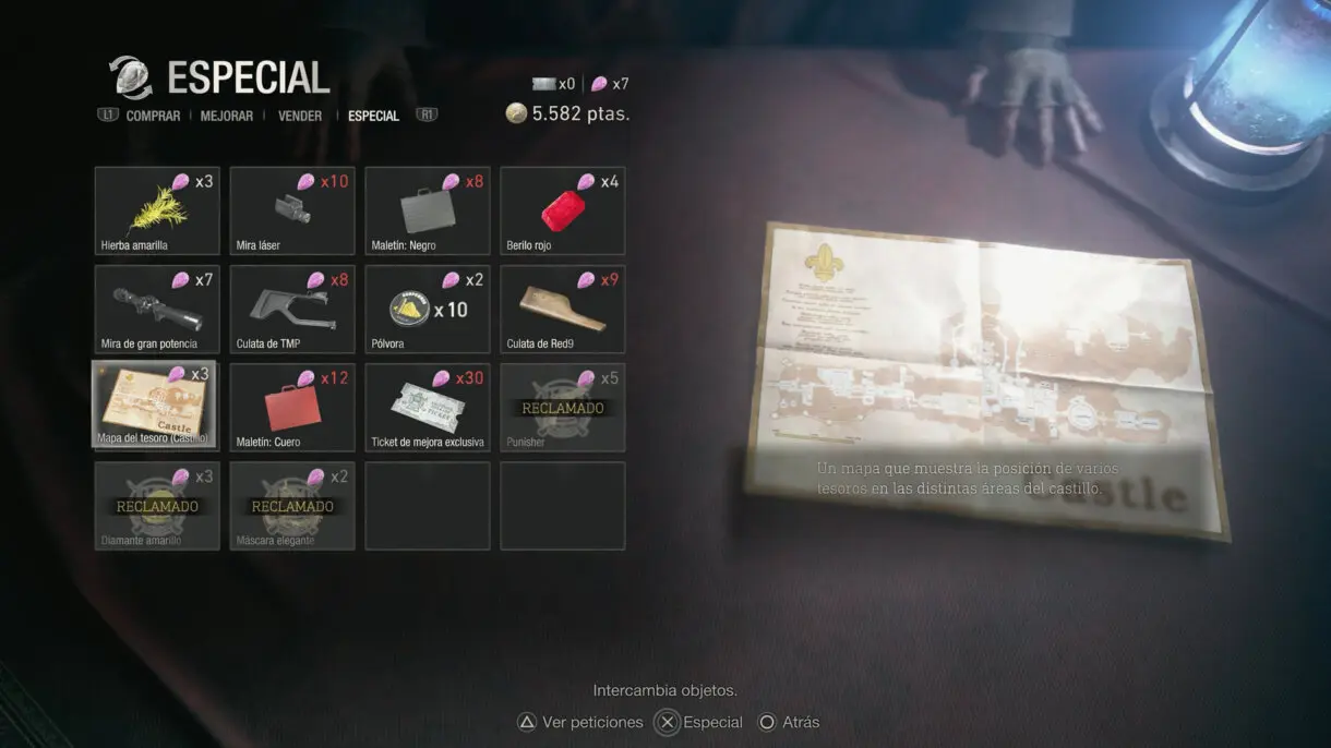 Captura mapas vendidos por el buhonero Resident Evil 4 Remake
