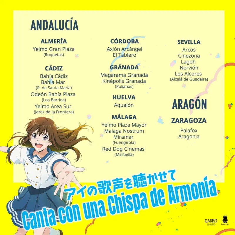 Canta con una chispa de armonia listado de cines 1