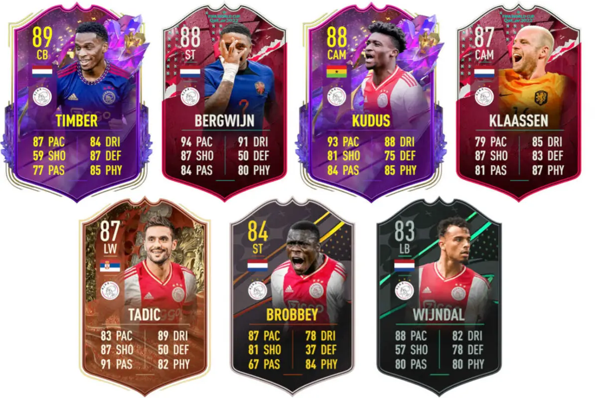 Principales cartas Ajax FIFA 23 Ultimate Team