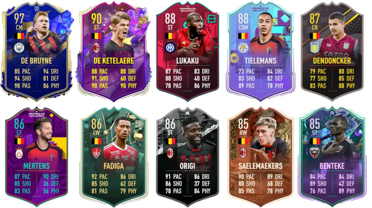 Principales versiones especiales Bélgica FIFA 23 Ultimate Team