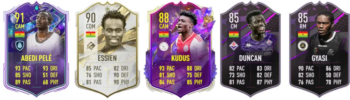 Principales cartas Ghana FIFA 23 Ultimate Team