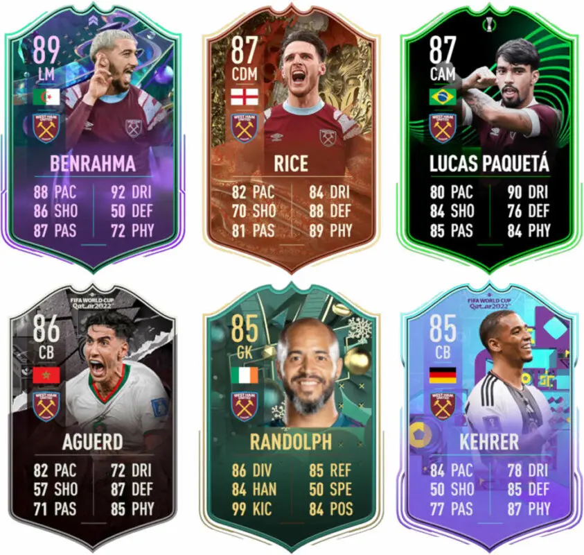 Principales versiones especiales West Ham FIFA 23 Ultimate Team