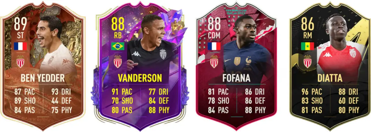Principales versiones especiales Monaco FIFA 23 Ultimate Team