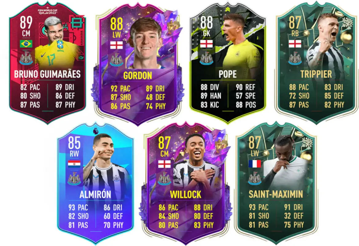 Principales versiones especiales Newcastle FIFA 23 Ultimate Team