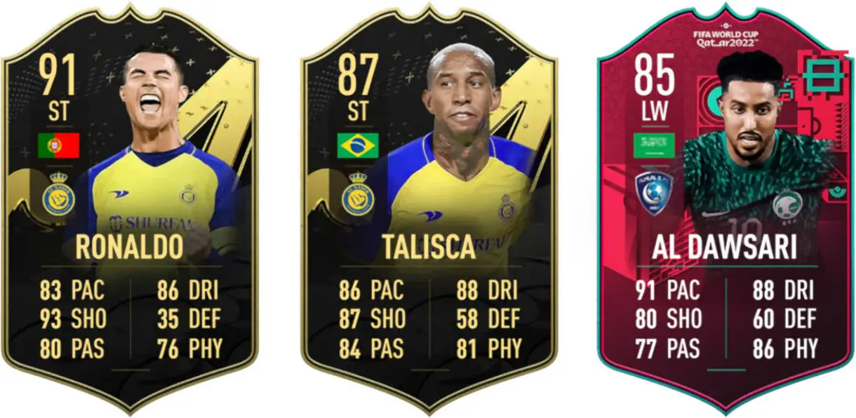 Principales versiones especiales (sin contar FUT Heroes) de la ROHSN Saudí League FIFA 23 Ultimate Team