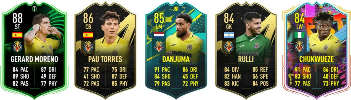 Principales cartas Villarreal FIFA 23 Ultimate Team