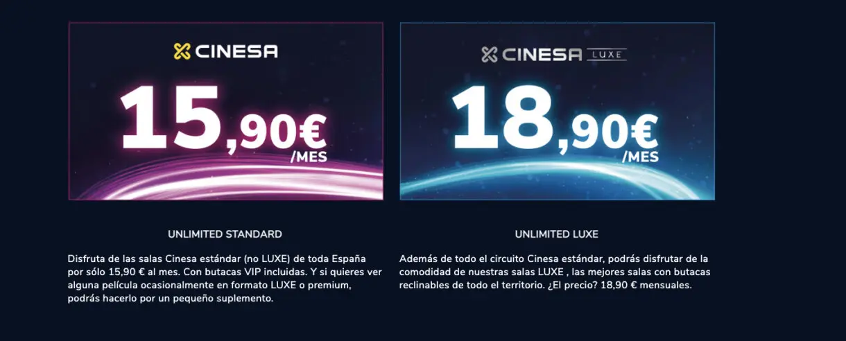 cinesa unlimited card precios