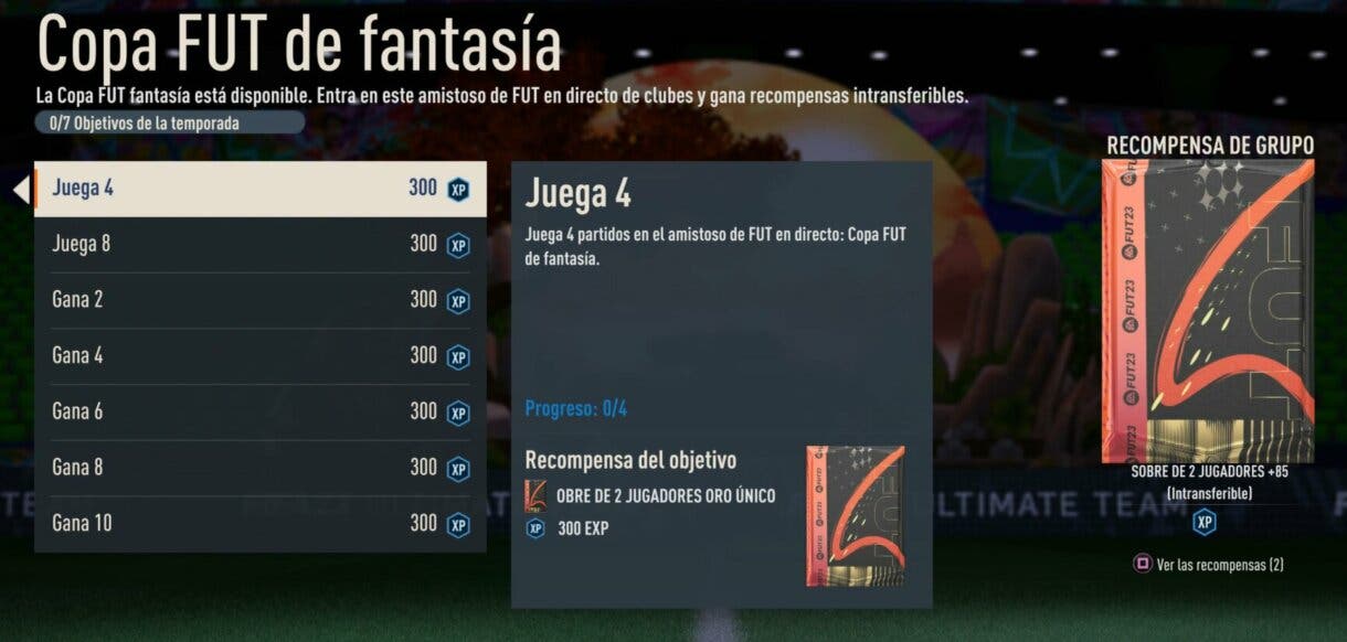 Objetivos Copa FUT de fantasía FIFA 23 Ultimate Team